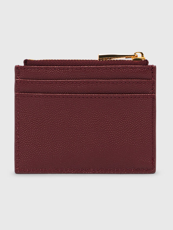 Leather cardholder with logo - 2