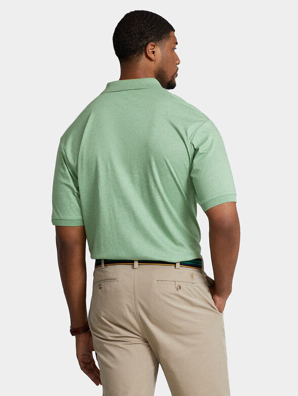 Polo shirt in green color with logo - 3