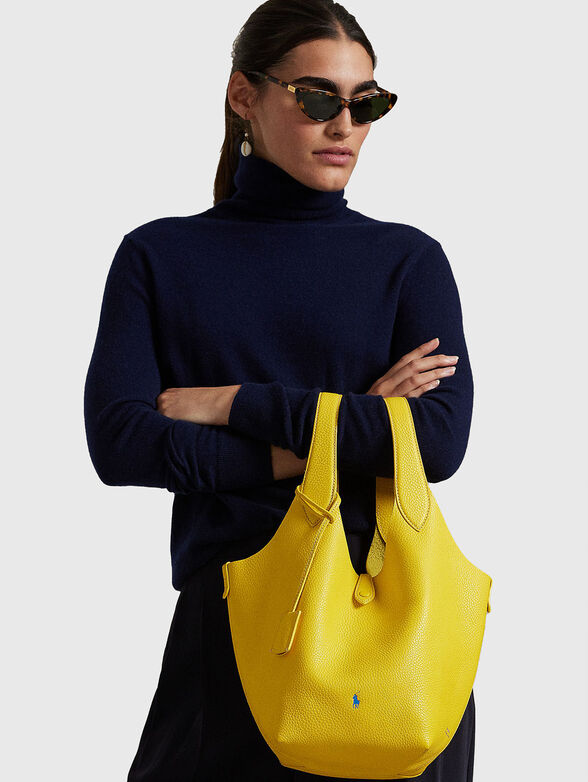 Leather tote bag with logo - 2