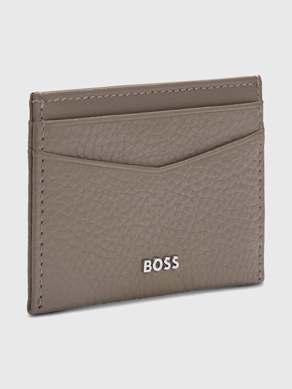 Leather cardholder with logo - 3
