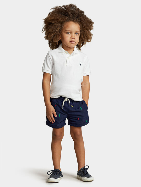 Blue shorts with logo accents - 4