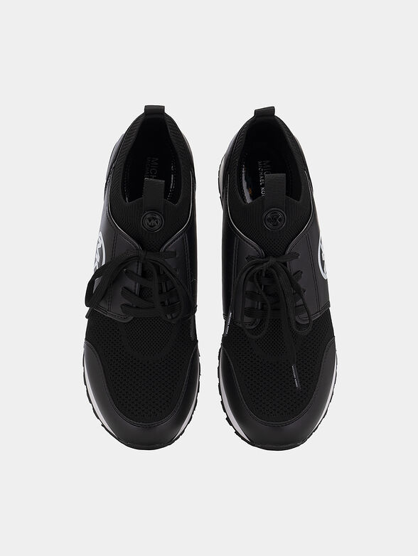 Black sneakers with white logo detail - 6