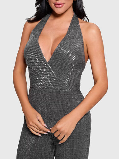 Gold sequin jumpsuit - 3