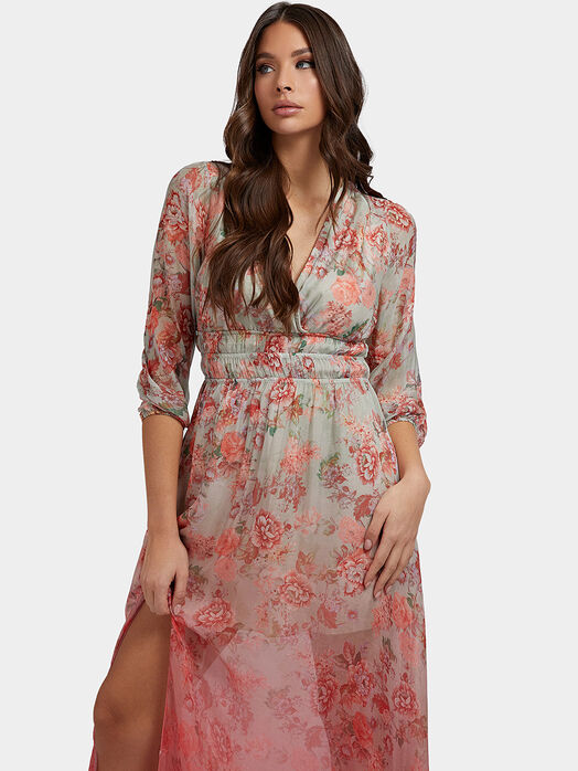 TAMARA dress with floral motifs