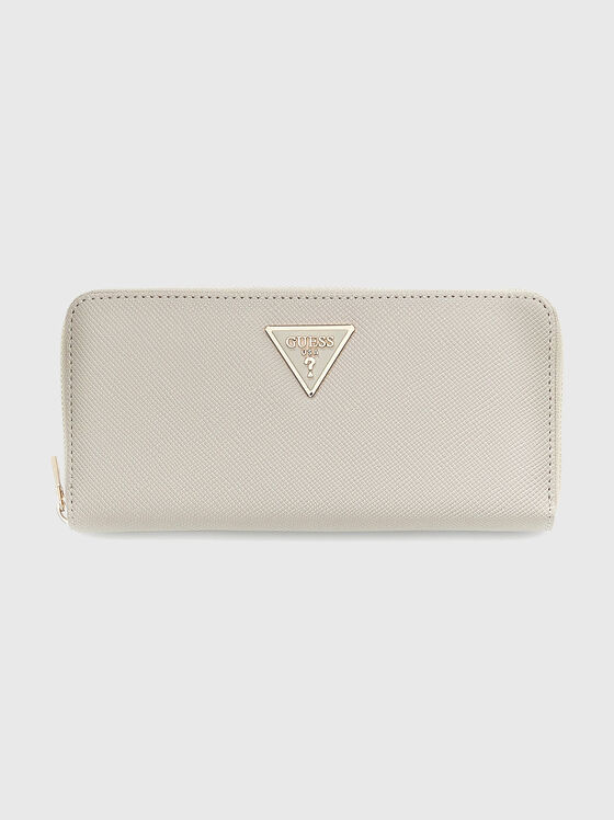 Портмоне с триъгълно лого и цип - 1