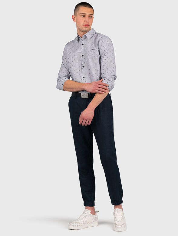 SUNSET cotton shirt with logo embroidery - 2