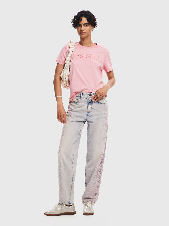 BRANDY T-shirt with embossed logo in grey - 2