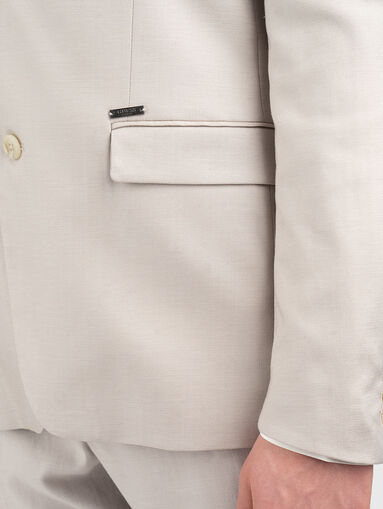 Gray single-breasted blazer - 5