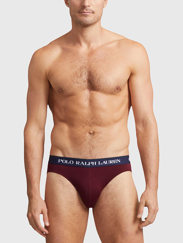 Set of three pairs of logo briefs - 2
