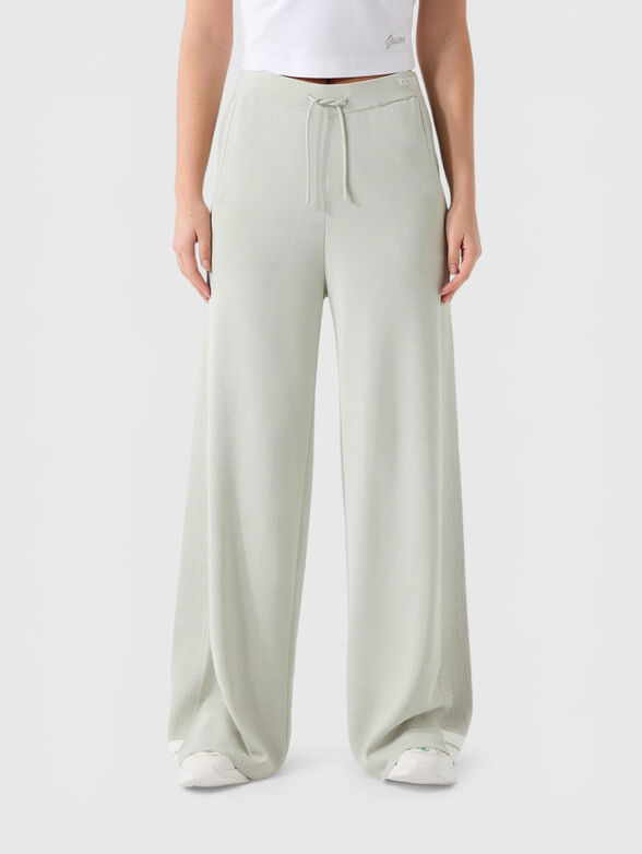 Sports trousers with embroidered logo - 1