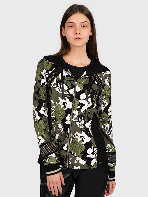 Sweatshirt with floral print - 1