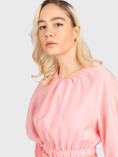 Pink dress with cut-out accent - 3