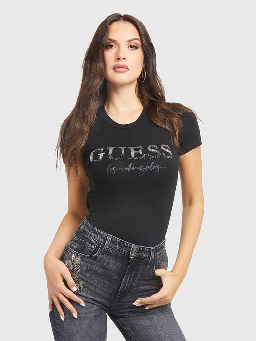 Cotton T-shirt in black color