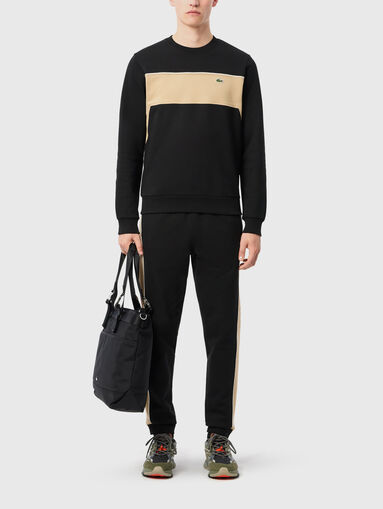 Black sports trousers with contrasting trims - 5