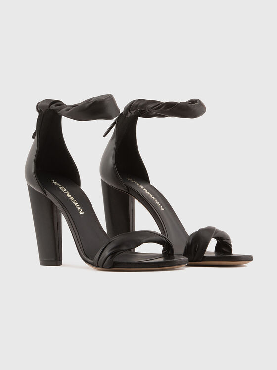 Leather heeled sandals - 2