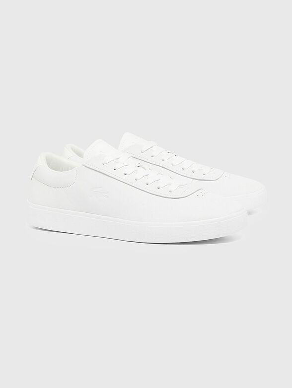 Leather sports shoes with mini logo - 2