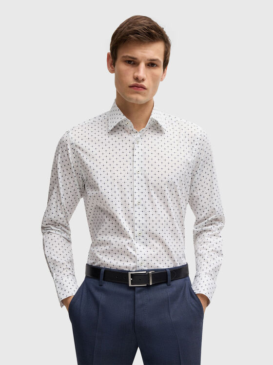 Cotton shirt with long sleeves and print - 1