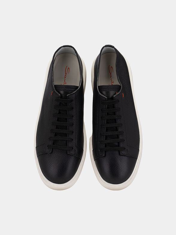 Leather sport shoes in beige color - 6