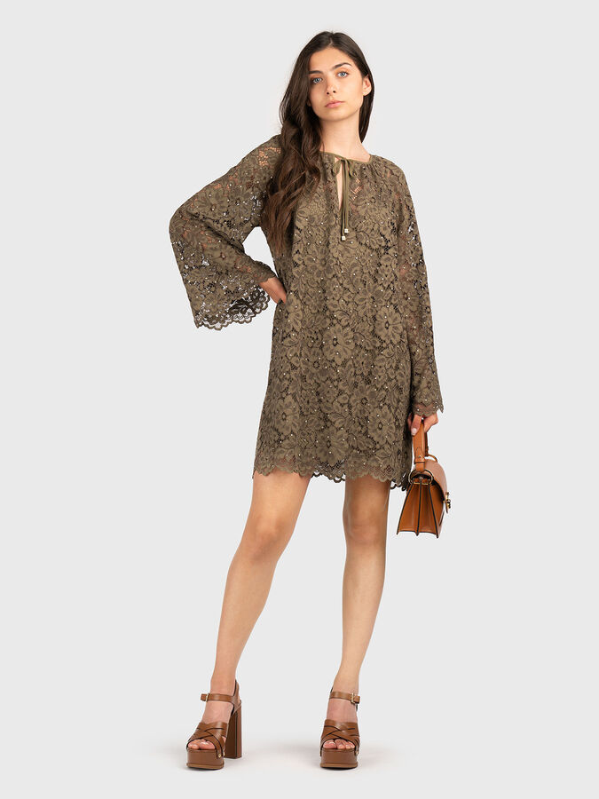 Long sleeve lace dress brand MICHAEL KORS  Globalbrandsstore.com/en
