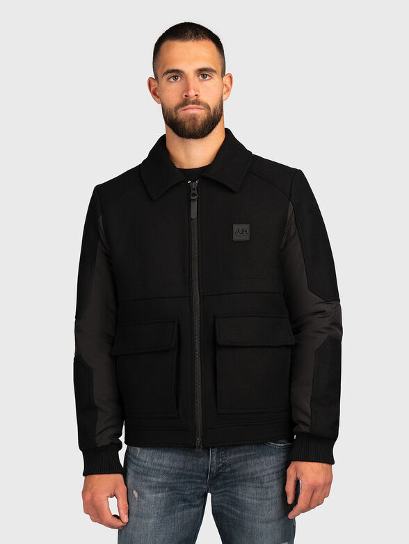 Short coat with contrasting texture - 1