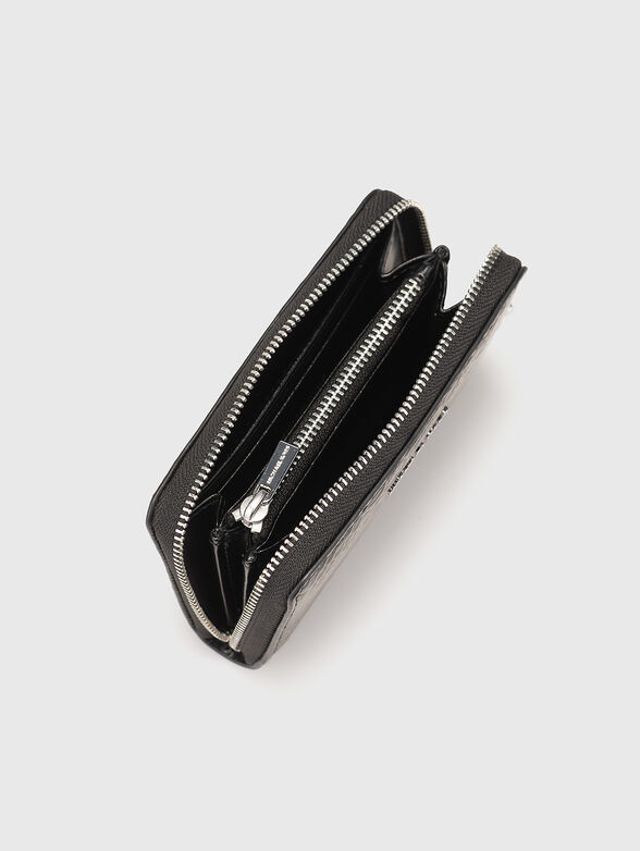 Leather wallet with croco effect - 2