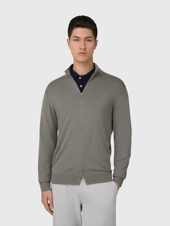 Wool cardigan with double zip - 1