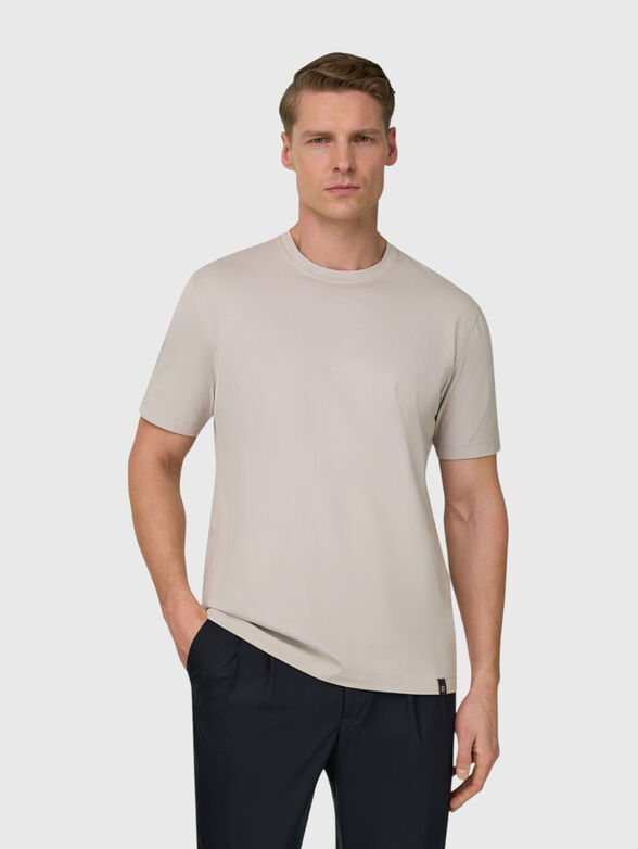 Cotton blend T-shirt with logo - 1