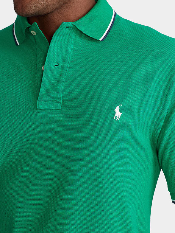 Cotton polo-shirt with logo embroidery - 2
