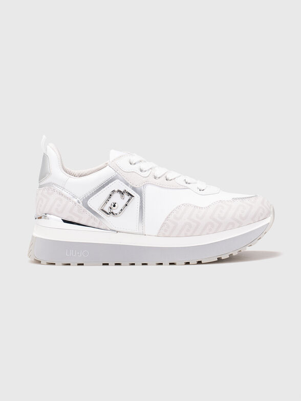 Platform sneakers with monogram logo - 1