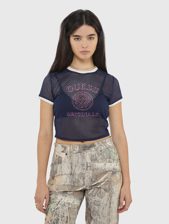 Mesh T-shirt with logo - 0