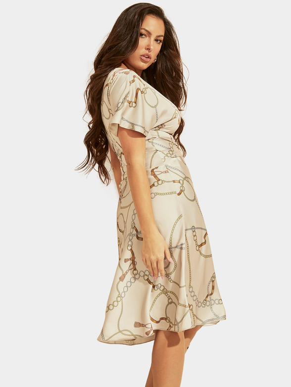 Printed dress with belt - 3