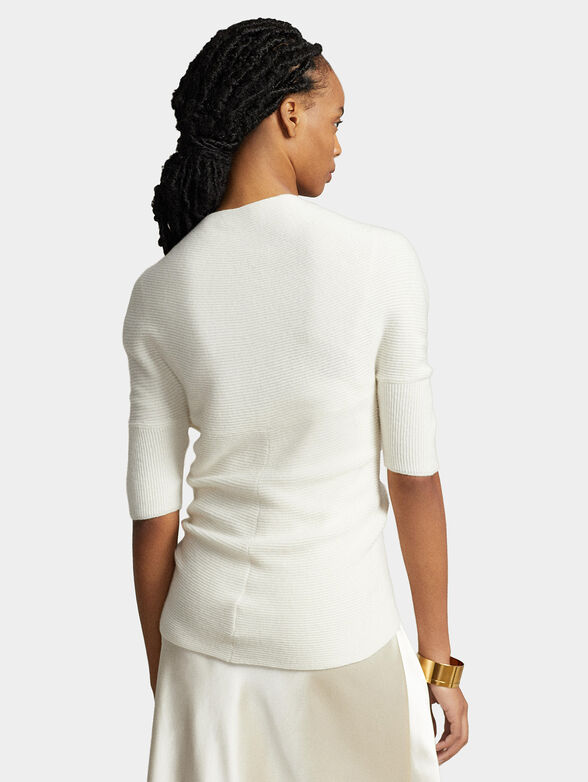 White cashmere sweater - 3