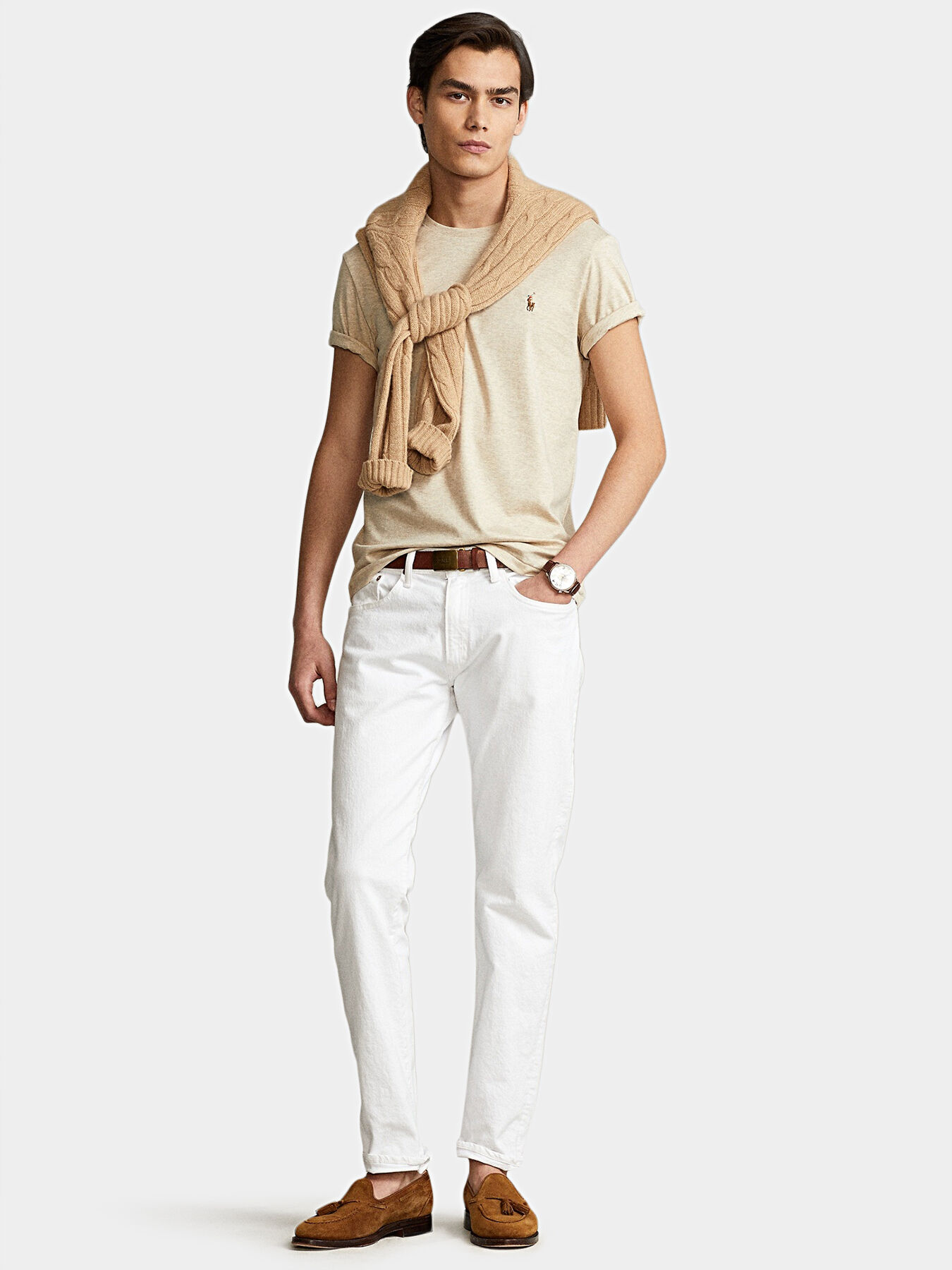 Cotton beige T-shirt brand POLO RALPH LAUREN