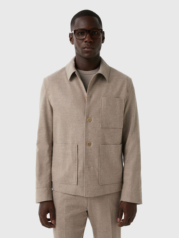 MIRCO wool jacket with buttons - 1