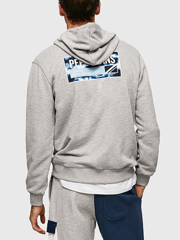 ARCHIE grey sweatshirt with contrast print on the back - 2