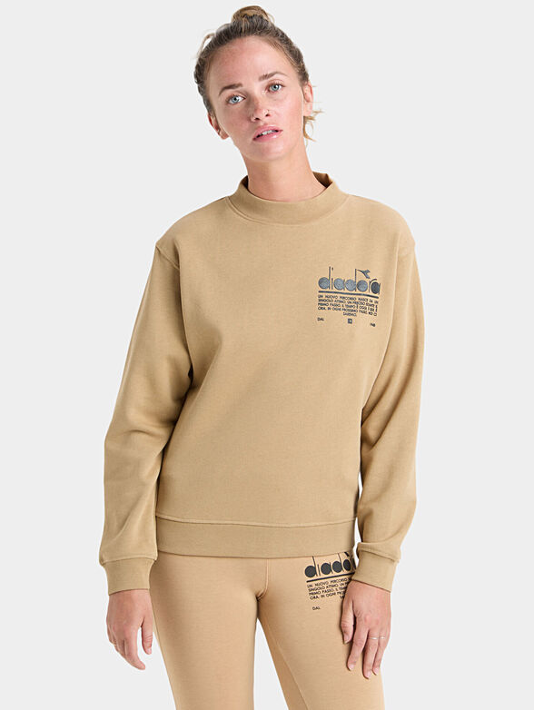MANIFESTO cotton beige sweatshirt - 1