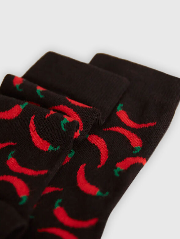 HELLO XMAS socks with contrasting print - 2