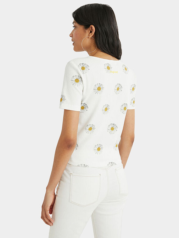 Crop top with floral motifs - 5