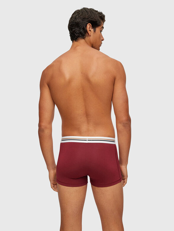 Three-pack black trunks with logo waistbands - 3