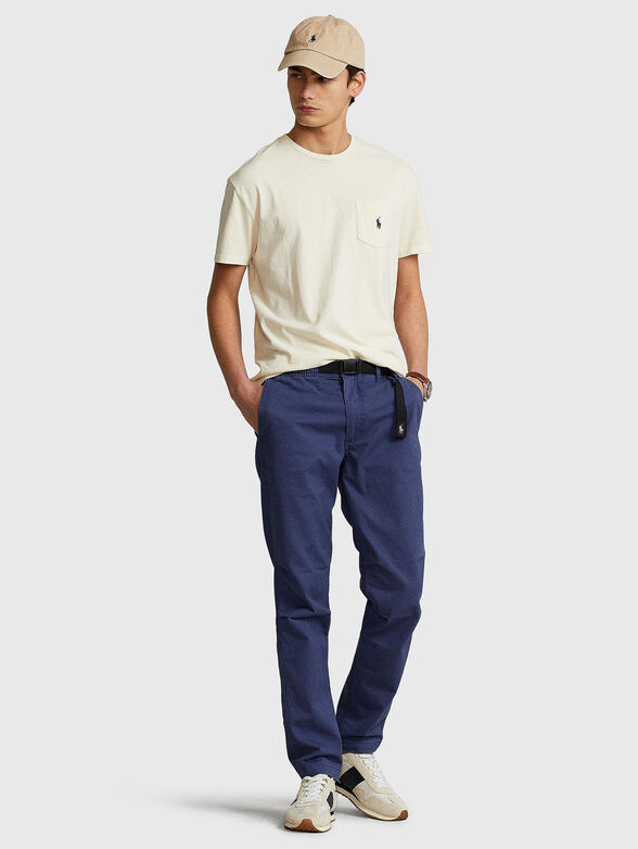 Cotton blend T-shirt with logo detail - 2