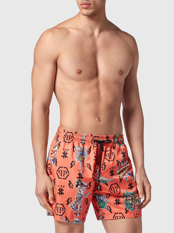 HAWAII beach shorts with logo print - 1