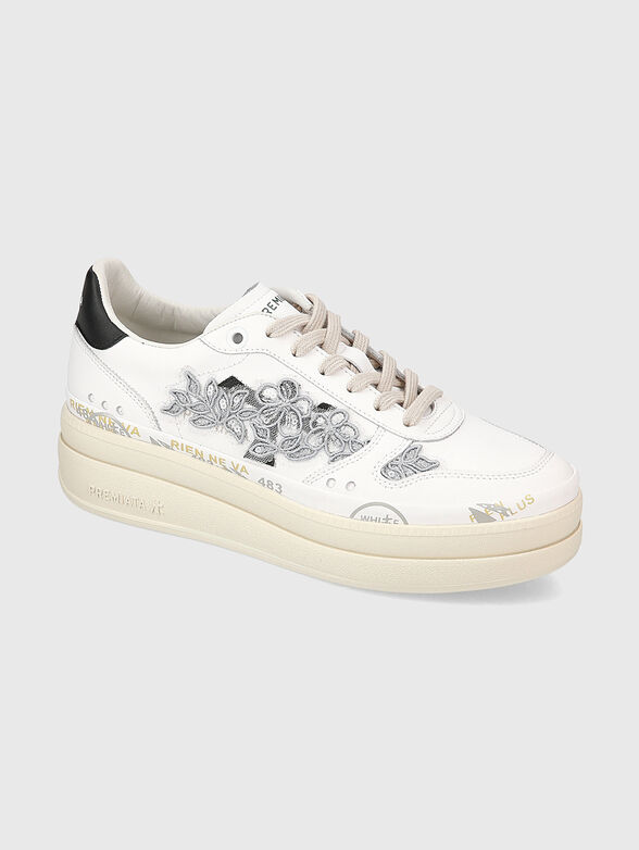 MICOL floral elements leather sneakers - 2
