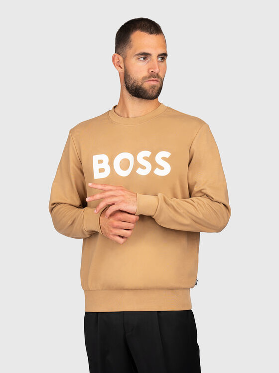 Суитшърт от памук с фронтално лого - 1