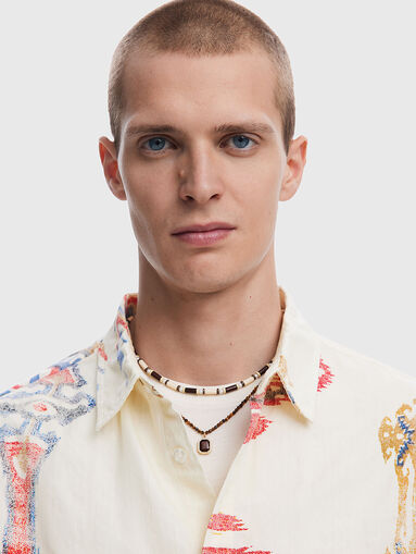 Cotton shirt with print - 4