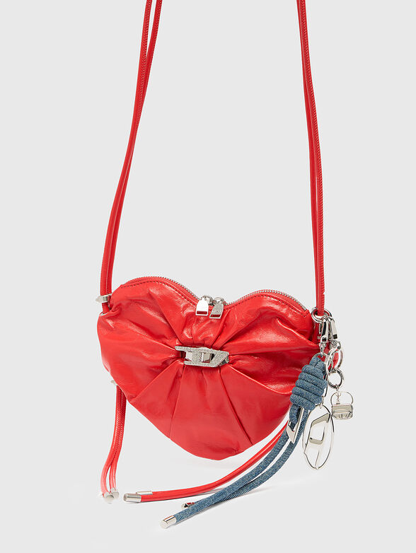 Small leather bag SCRUNCH-D HEART with logo detail - 4