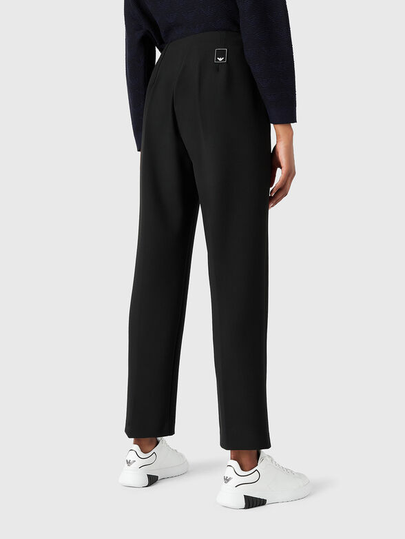 Black viscose blend trousers  - 2