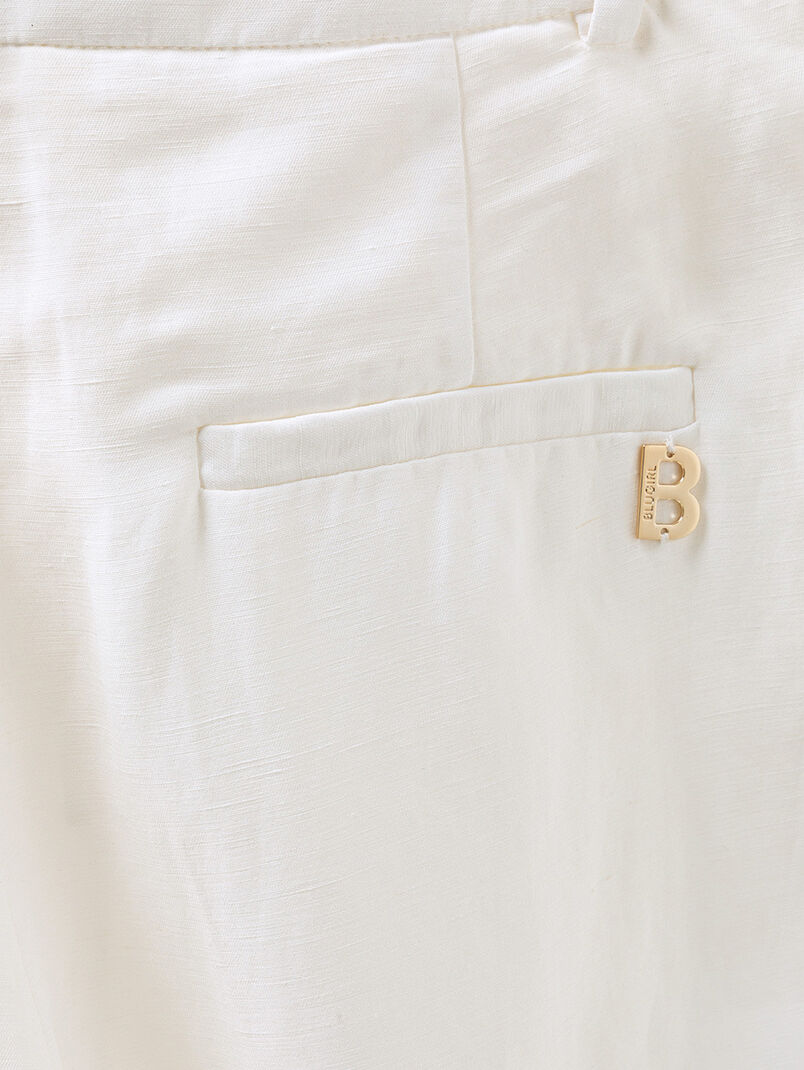 Linen blend shorts - 3