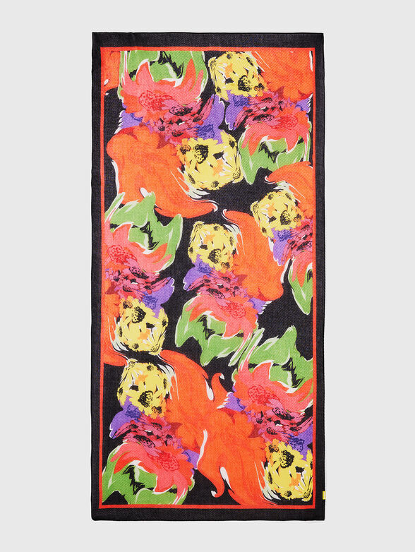 Scarf with art floral print - 2