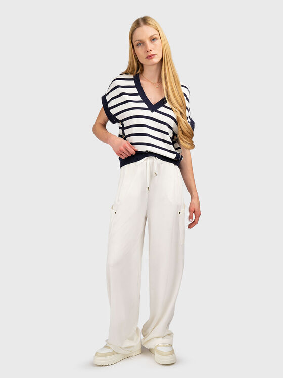 Блуза с лого детайли - 2