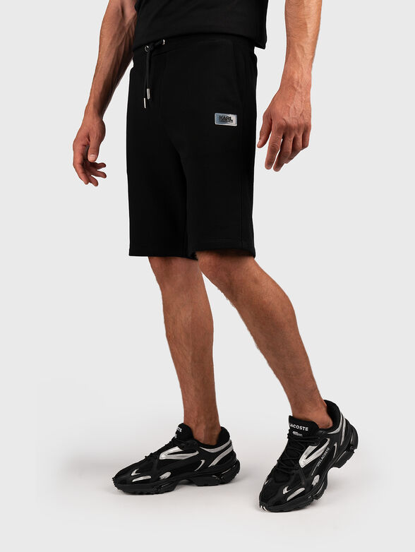 Sports shorts with logo patch - 1